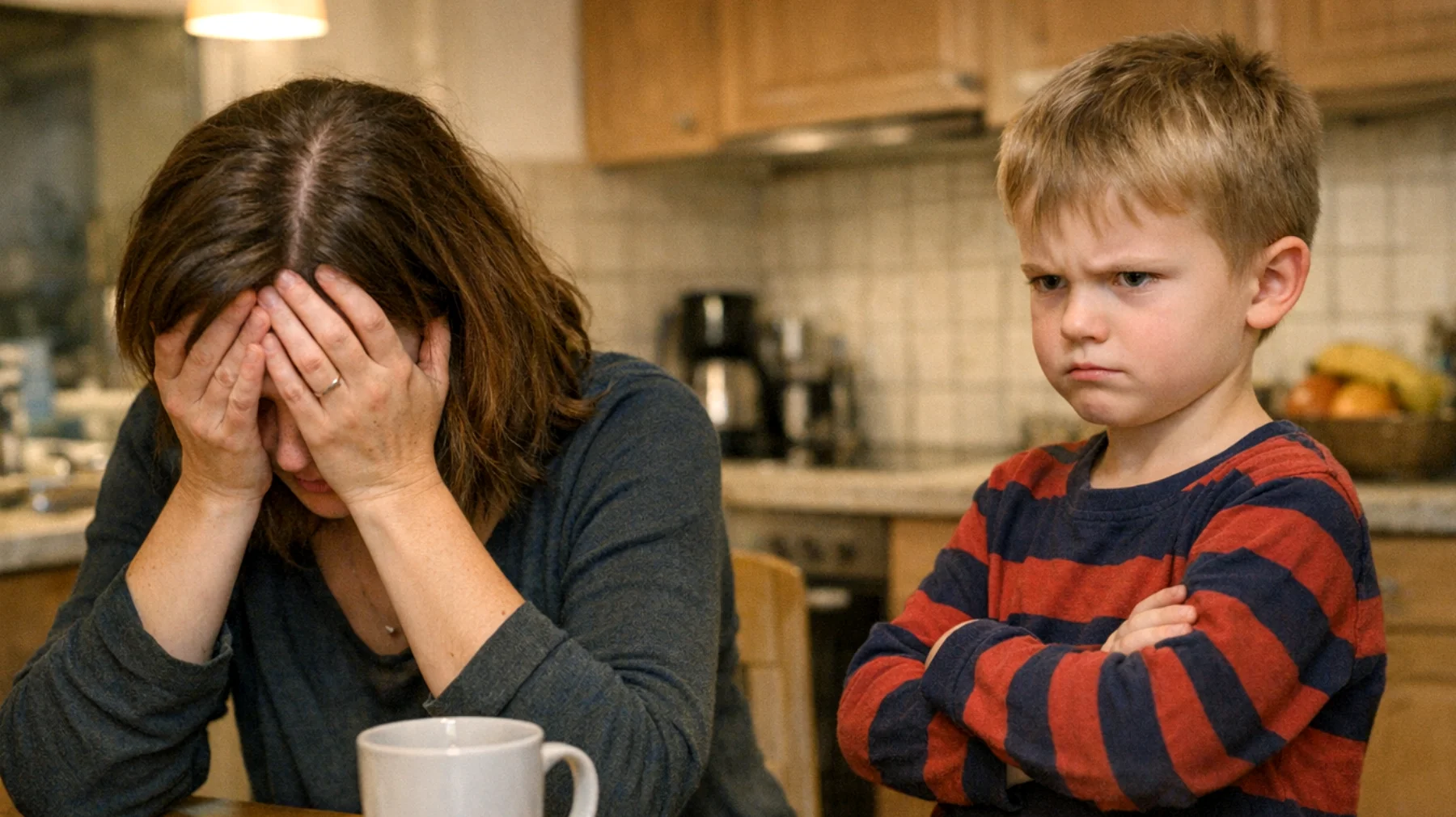 Die Eltern kämpfen täglich damit, dass ihre Kinder impulsiv reagieren, laut werden, trotzen und sich offen gegen Anweisungen widersetzen. Jede klare Regel oder Bitte löst sofortige Rebellion aus, was zu Machtkämpfen und emotionaler Erschöpfung in der Familie führt."